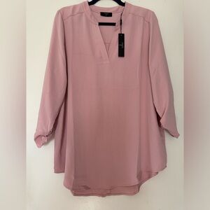 Tahari pink 3/4 sleeve blouse NWT